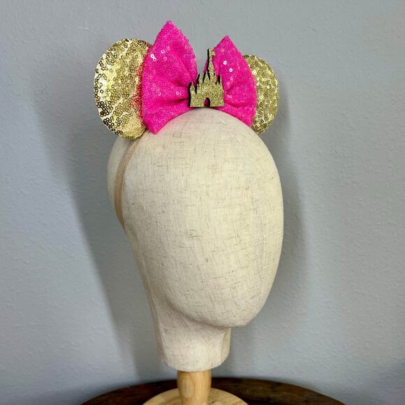 Cinderella's Castle Elastic Minnie Ears | Disney-Inspired Adjustable Headband - Picture 5 of 5
